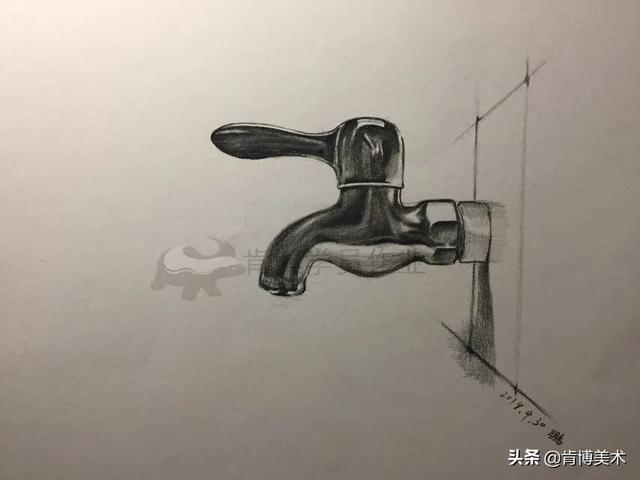 节水护水素描图片