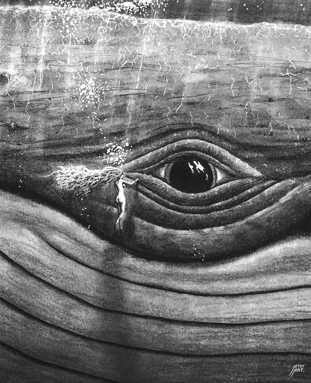 绘画丨在浩瀚的宇宙中描绘光明将黑白运用到极致