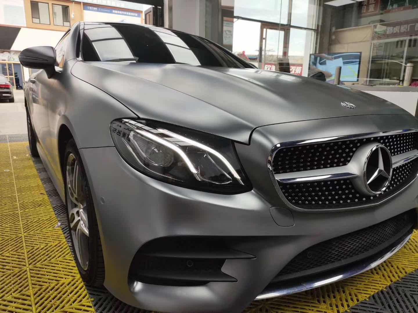 奔驰ecoupe改色电光金属灰像优雅绅士般迷人