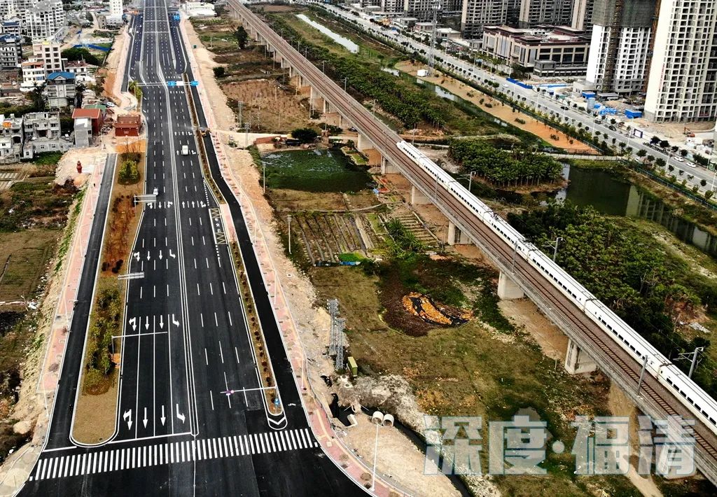福清环城路最后在建路段航拍