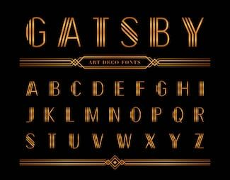 原创一场鎏金焕彩时尚又不乏韵味的artdeco奢华摩登婚礼