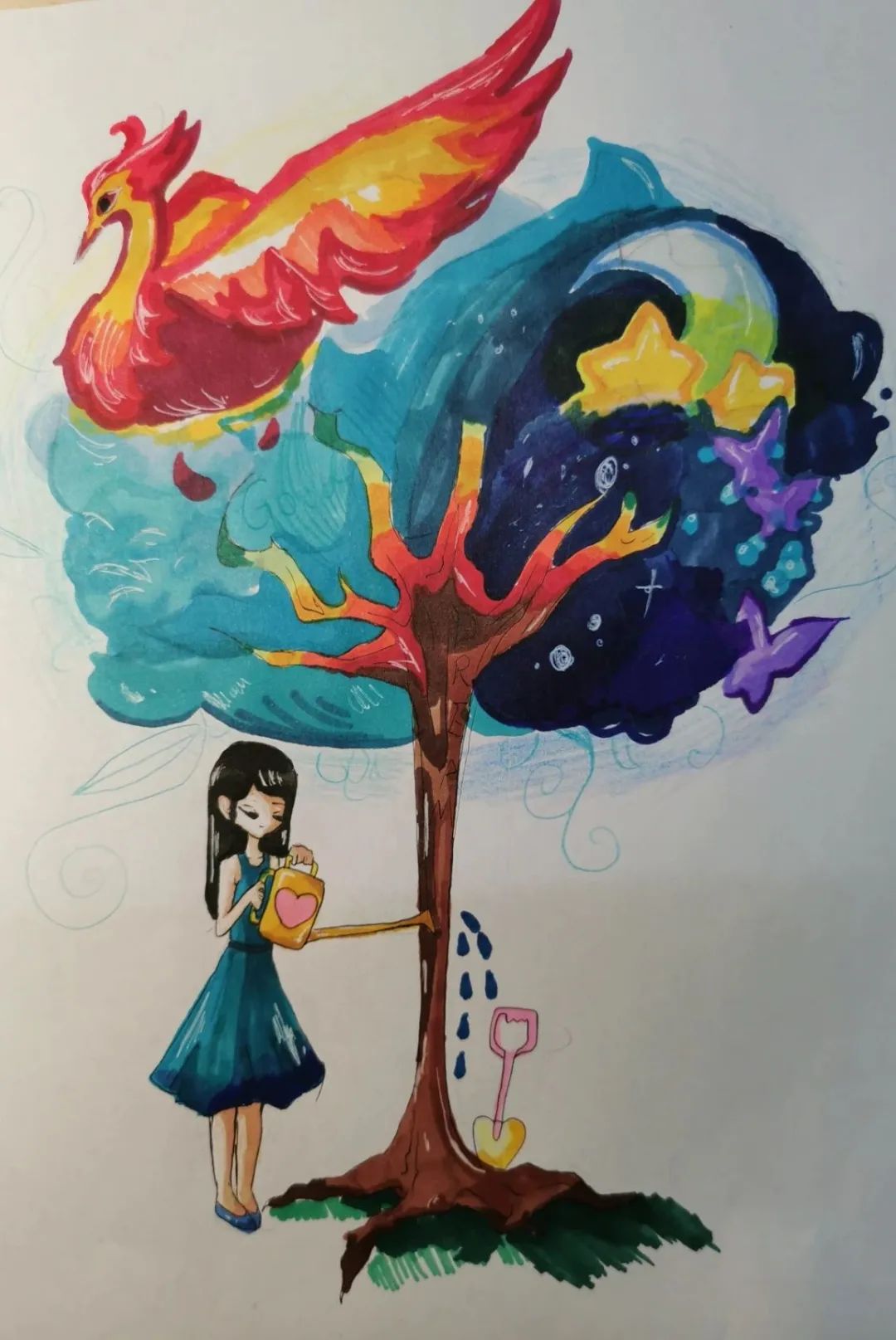 我心中的一棵树线上植树节活动作品展示