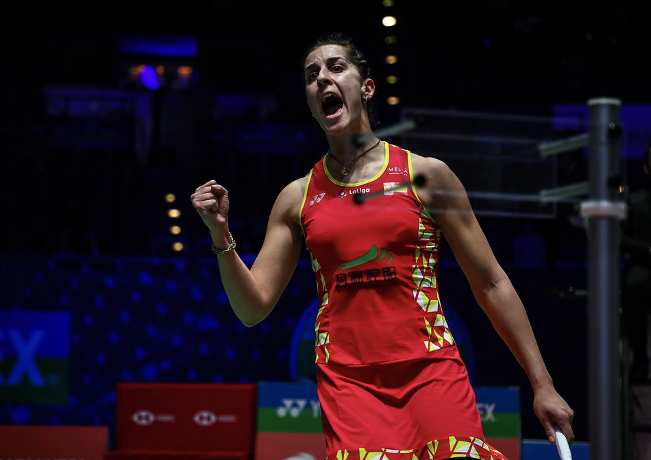 全英羽毛球赛女单1/4决赛西班牙选手马林2-0山口茜