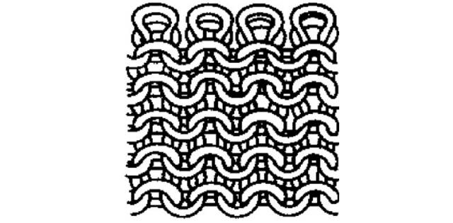 双反面组织的特性(一)织物的纵向密度和厚度双反面组织由于线圈的倾斜