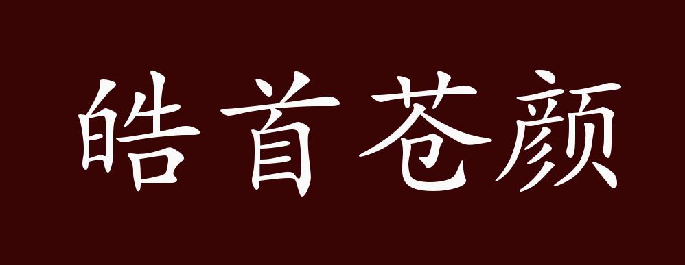 皓首苍颜的出处释义典故近反义词及例句用法成语知识