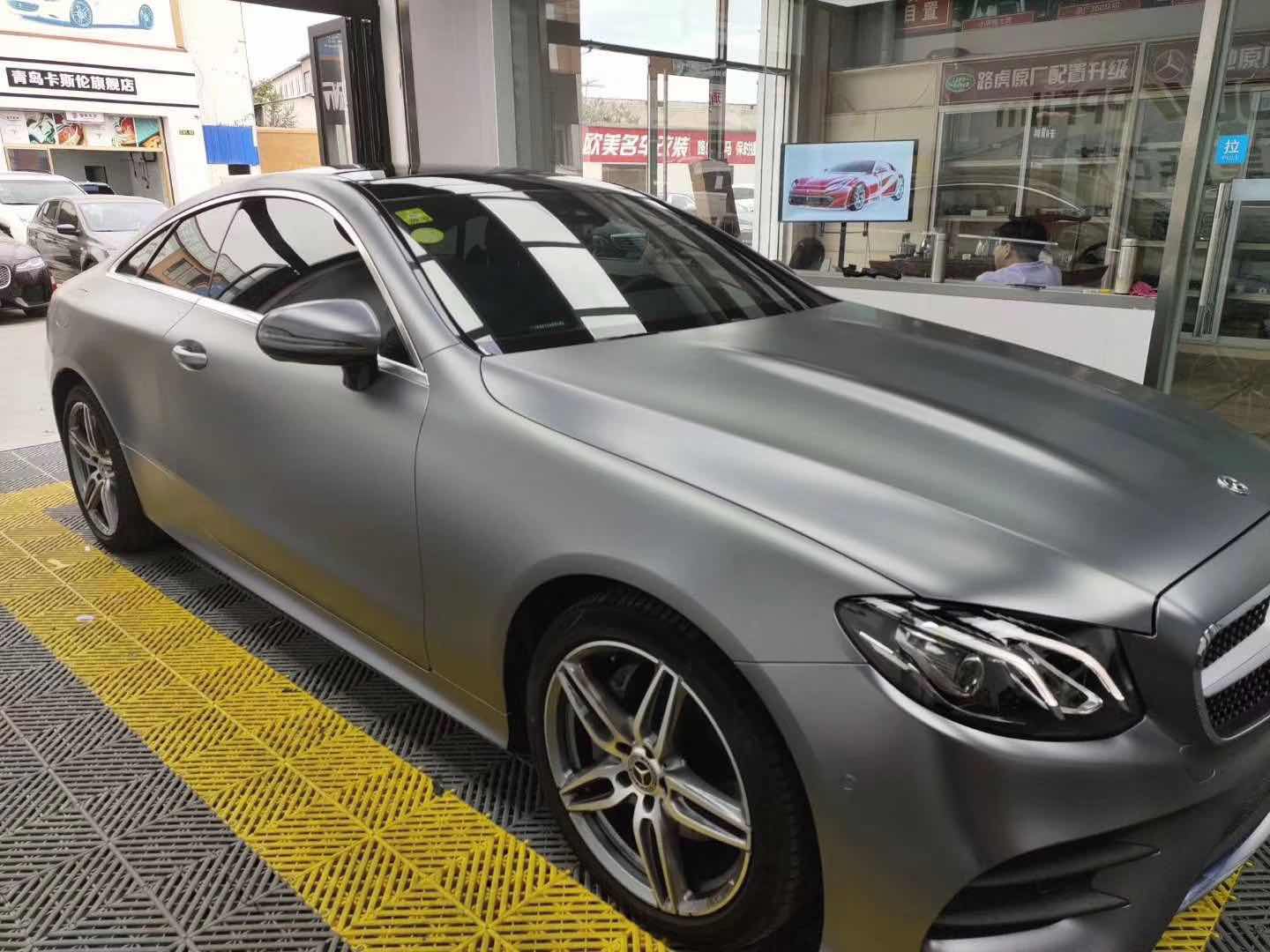 奔驰ecoupe改色电光金属灰像优雅绅士般迷人