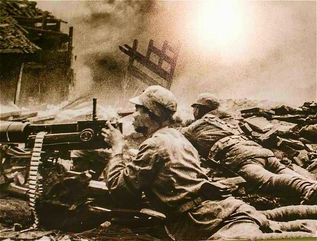 17万10万泰山军打服日军日军尸首如山采取砍左手代替全尸