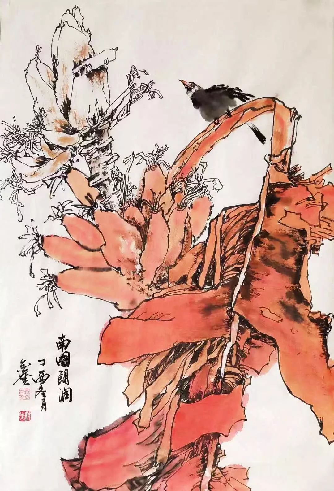 全新精选范画袁金奎新写意与泼彩花鸟画长期班3月21开课