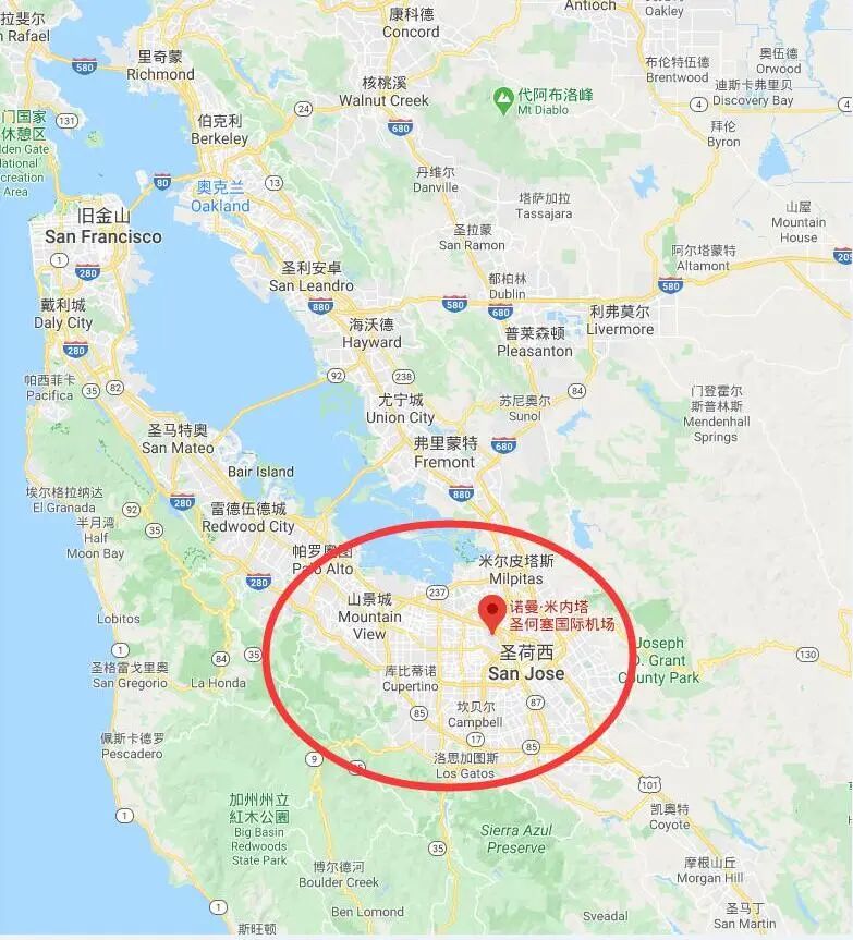 圣何塞机场是旧金山大湾区三座机场之一,也是三座机场中规模最小的一