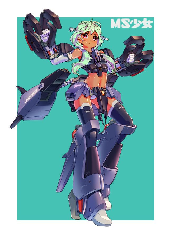 ms少女機甲插畫大家能認出她們是什麼機體嗎