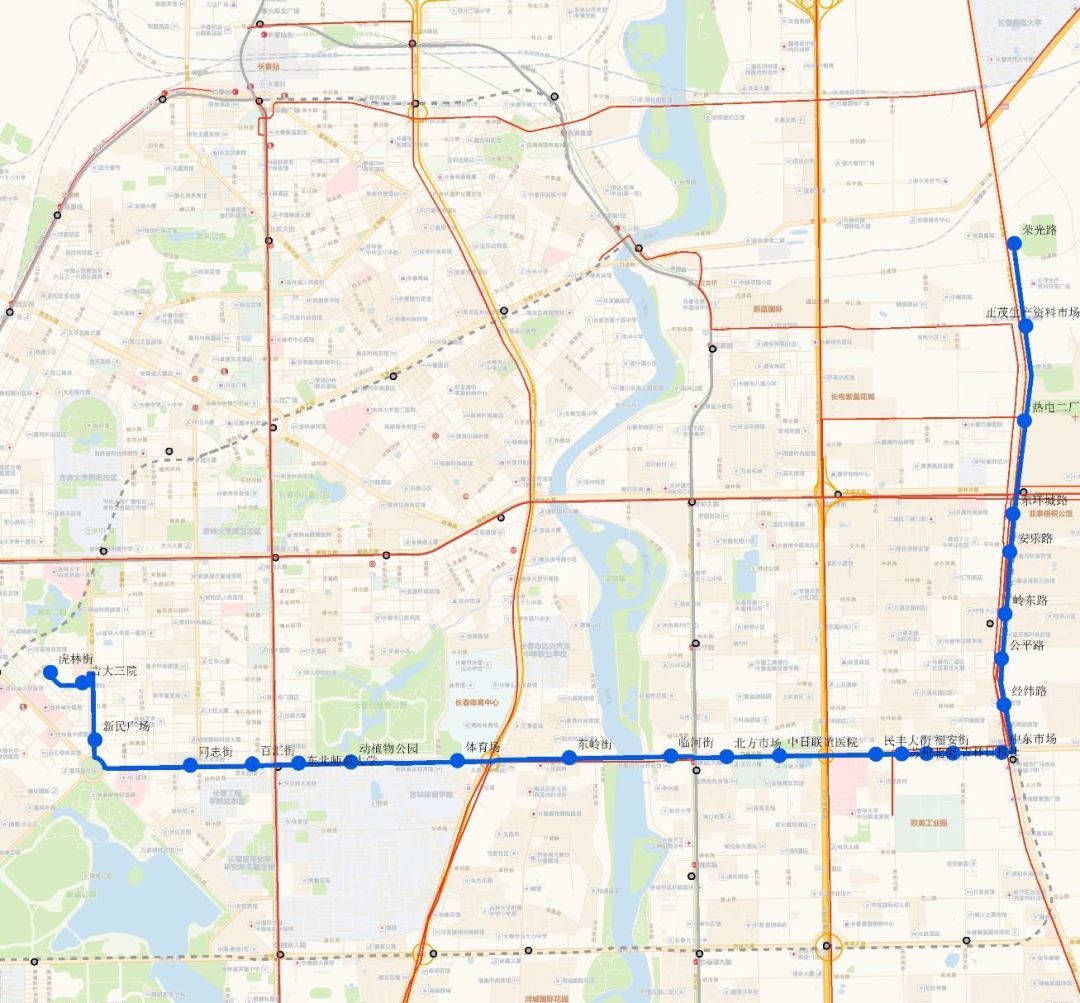m203路03共34个站点:金源市场,浦东路,三五零四厂,东南湖大路,东方