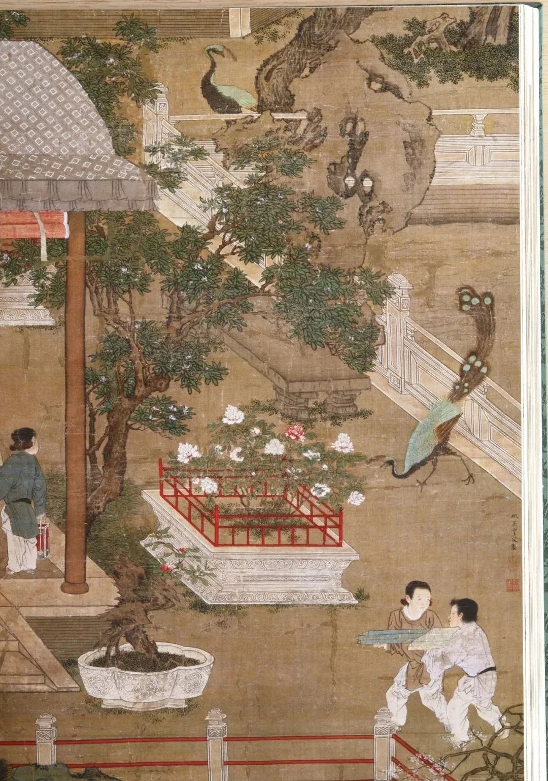 明·仇英《金谷园图》局部日本知恩院藏.