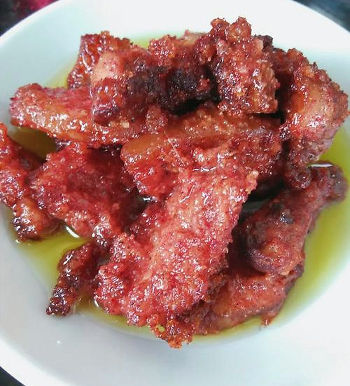 红云落玉盘 麸子夹肩豚,大哥,湖南衡东"麸子肉"好吃不?
