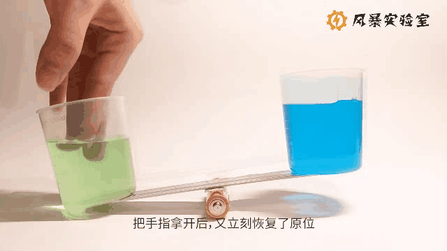 在不碰到杯底的情况下能不能把对面的水杯跷起来呢