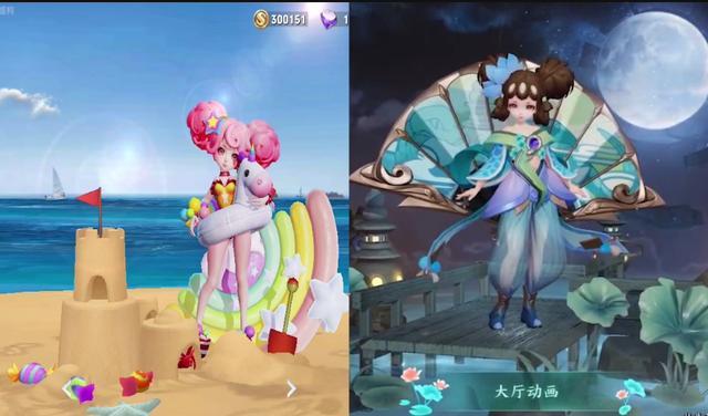 王者荣耀小乔青蛇皮肤值不值得买先和缤纷独角兽对比一下看看