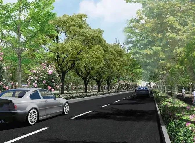 地下通道规模为机动车双向4车道;地下通道范围内的地面道路布置6快2慢