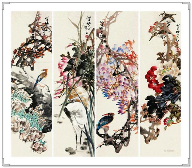 林金定写意花鸟画作品欣赏