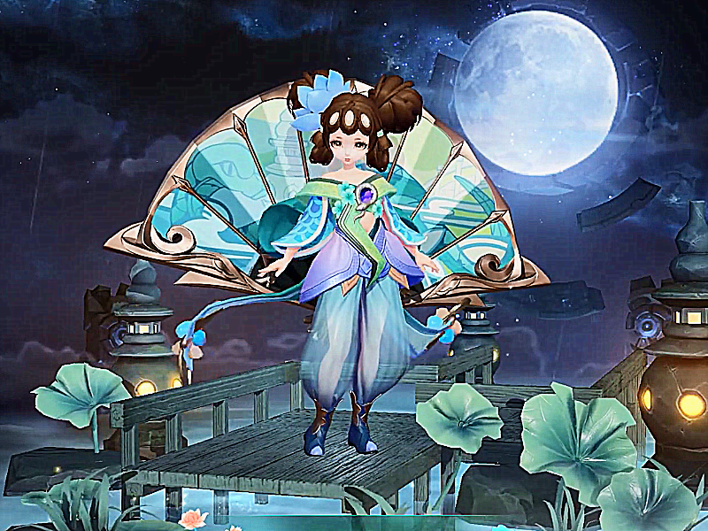 王者荣耀小乔青蛇建模特效技能特效有青龙出现