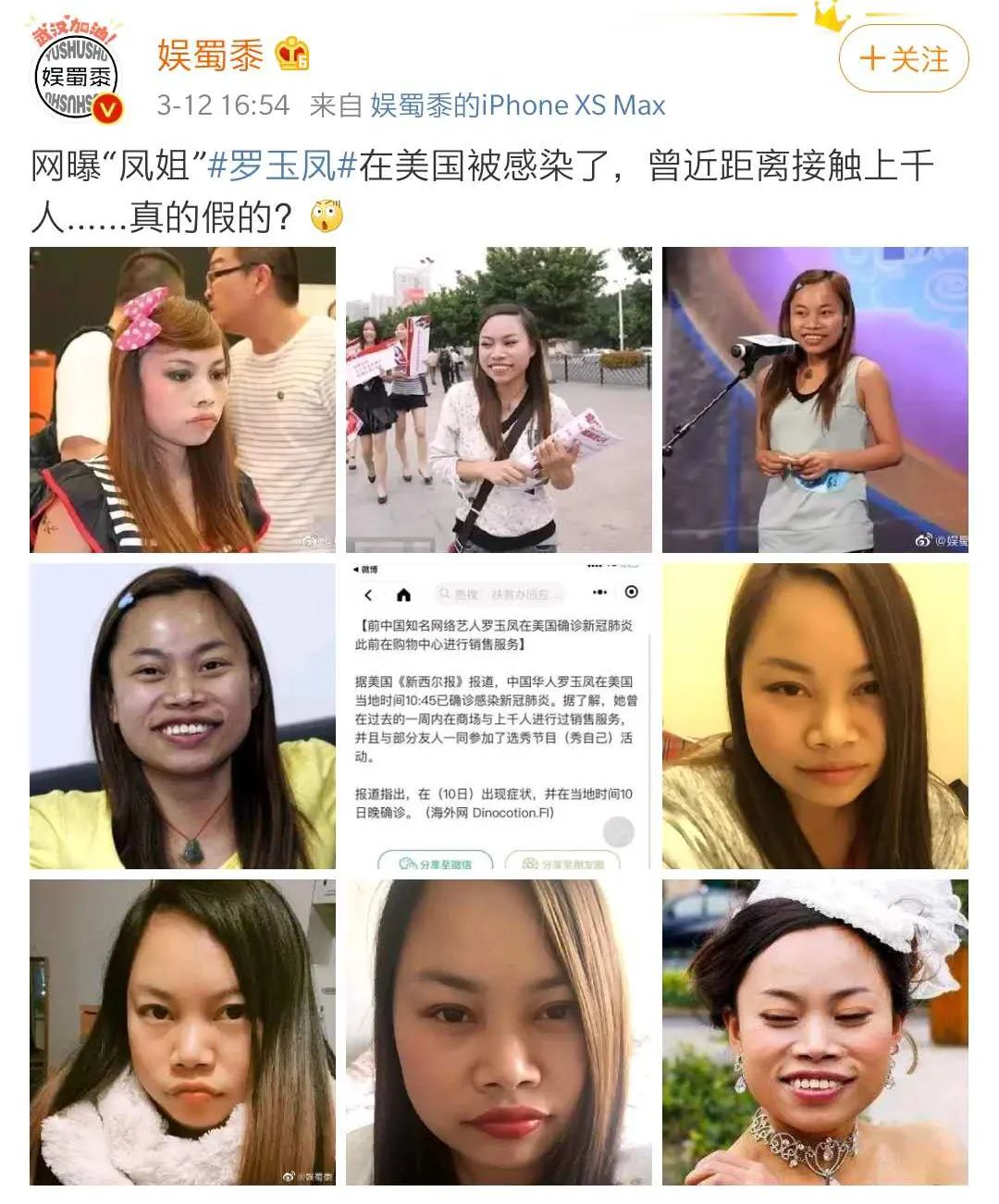 网传罗玉凤在美国确诊感染新冠肺炎疑本人微信聊天记录曝光