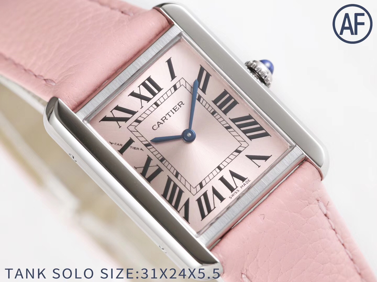 卡地亚坦克tanksolo粉色佳人腕表