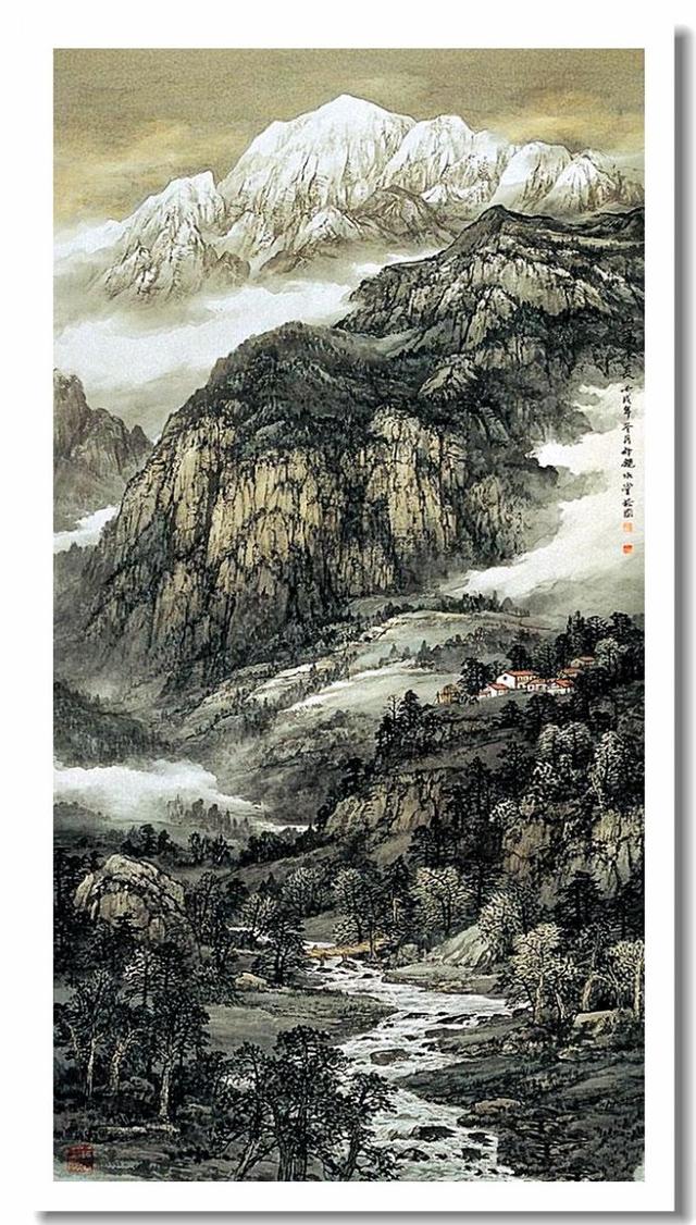 欣赏周裕国的彩墨山水画