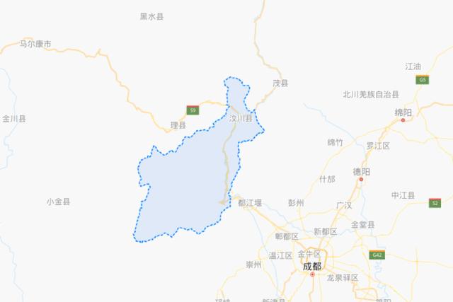 在地理位置上,汶川县位于四川省境中部,阿坝藏族羌族自治州境东南部
