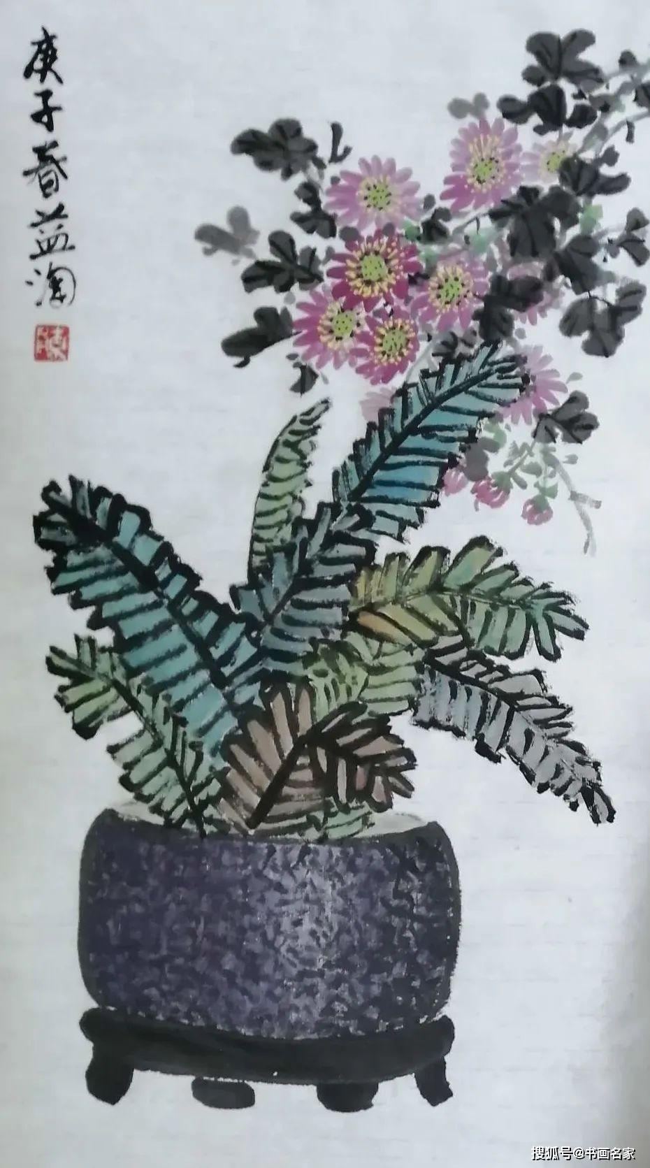 自幼开始习画,擅长山水画,兼习花鸟走禽,师从著名画家岑学恭,刘啸林