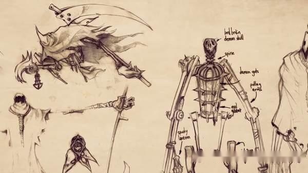 英雄联盟新版稻草人概念草图各皮肤原画惊悚狰狞