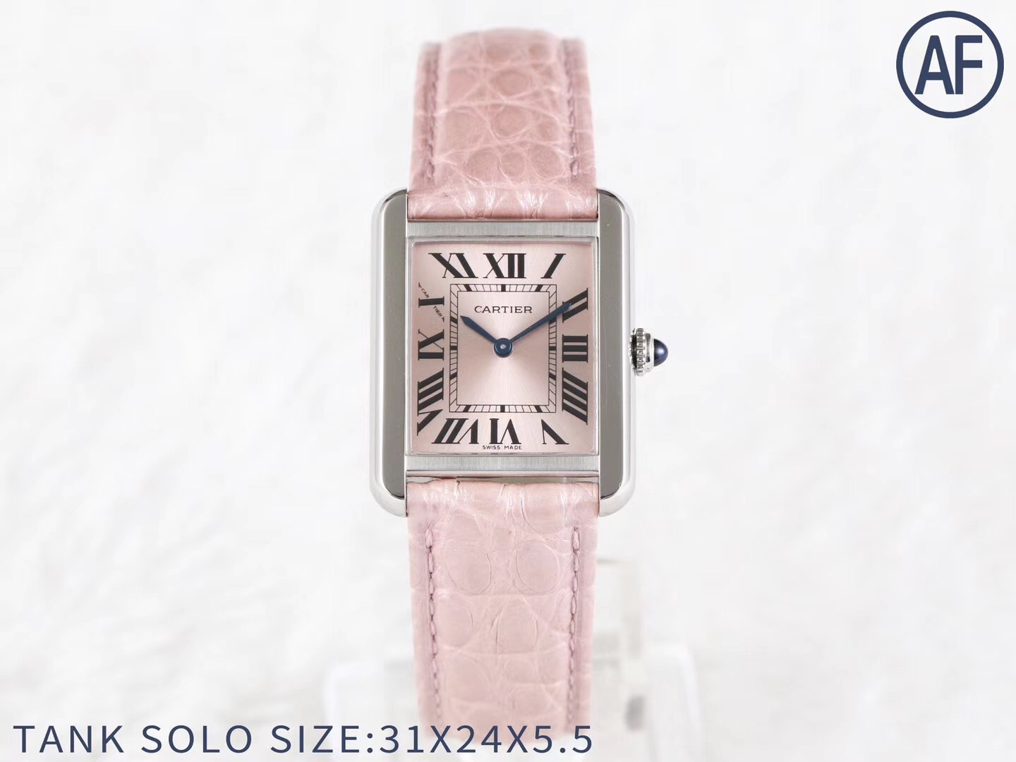 卡地亚坦克tanksolo粉色佳人腕表