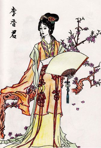 寻欢,格俗,题扇也泛,并不能认为是指桃花扇.