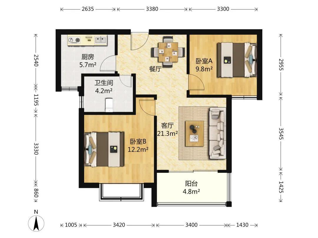 小区环境及户型图绿化率:40%均价:6万元/平米户数:2500户竣工年限