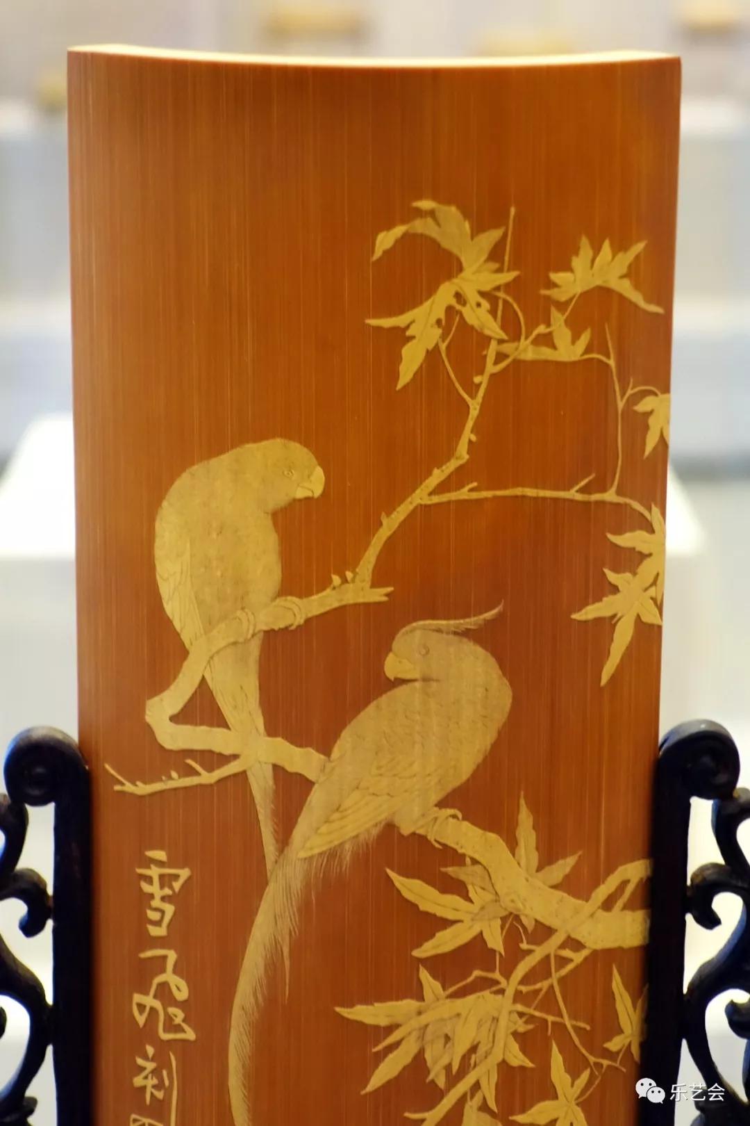 妙手削轻筠白士风白雪飞父女常州博物馆留青竹刻艺术展
