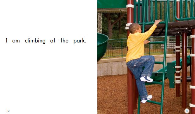 我正在公园里荡秋千.i am swinging at the park.by