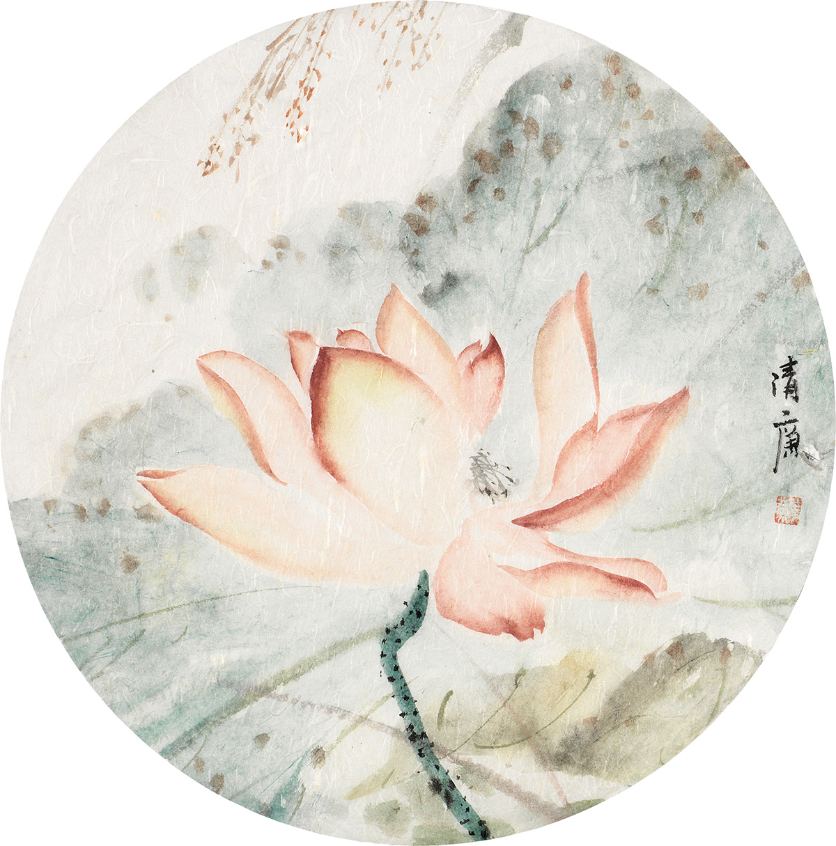 荷即是佛,佛即是荷——画家李羿荷系列作品_荷花