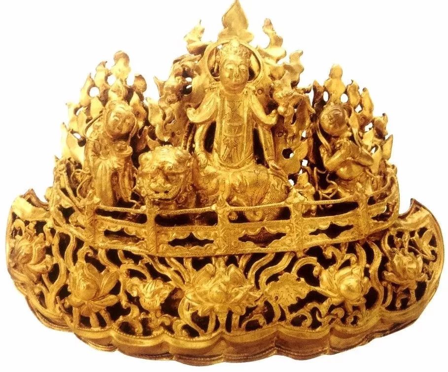 珠宝设计创意素材-中国古代金银首饰探源-明代.满冠,分心,顶簪