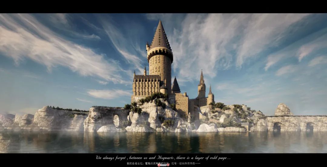 哈利波特霍格沃兹学院配上魔法系渲染有内味了