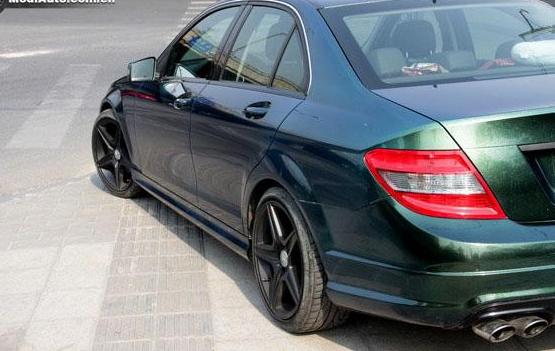 车漆还能这样玩变色龙改装奔驰c180k