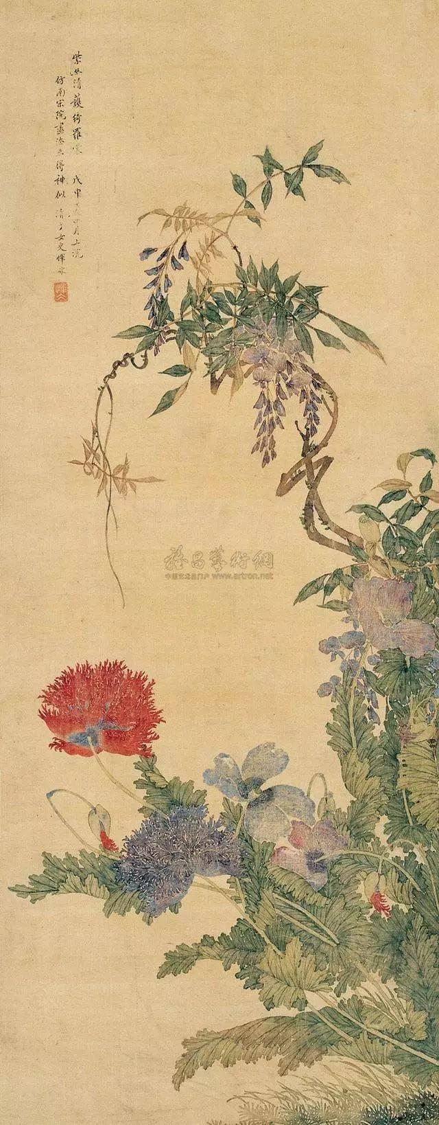 清代女画家恽冰花鸟画作品