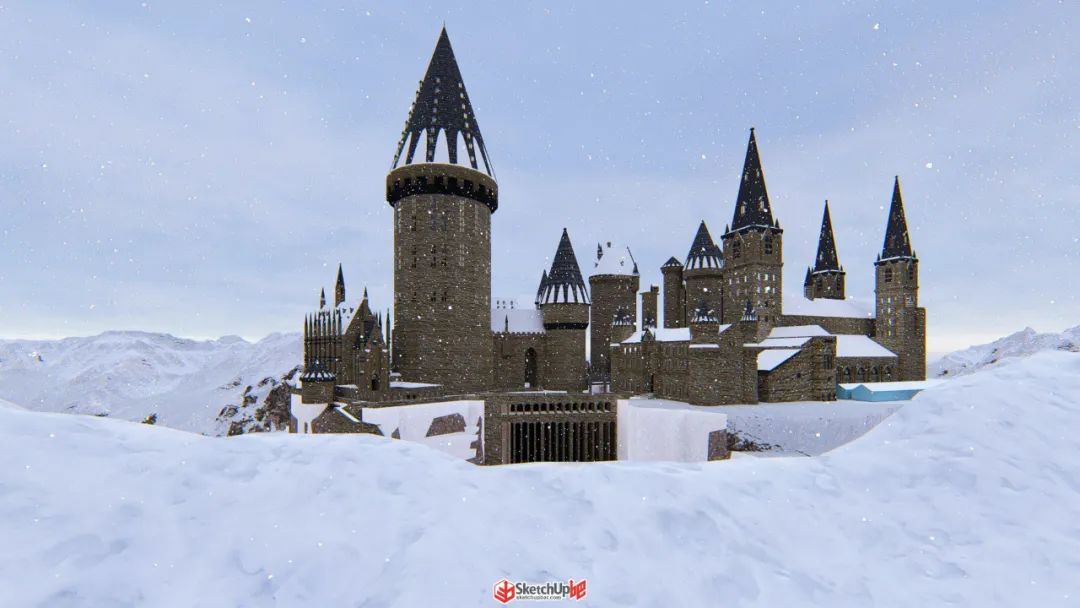 哈利波特霍格沃兹学院配上魔法系渲染有内味了