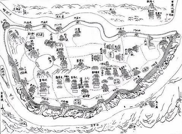 重庆古城手绘图直到1891年3月1日重庆正式开埠,古老的巴国古城被迫对