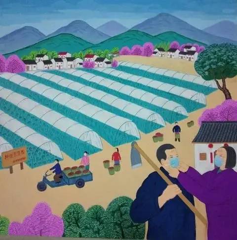 安徽青阳:主题农民画 用画笔定格战疫瞬间