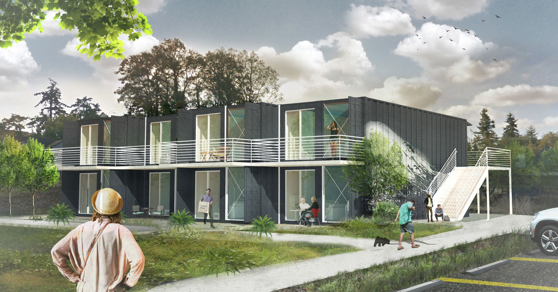 30天建成未来社区,一个由集装箱建造的公寓综合体_上海集装客