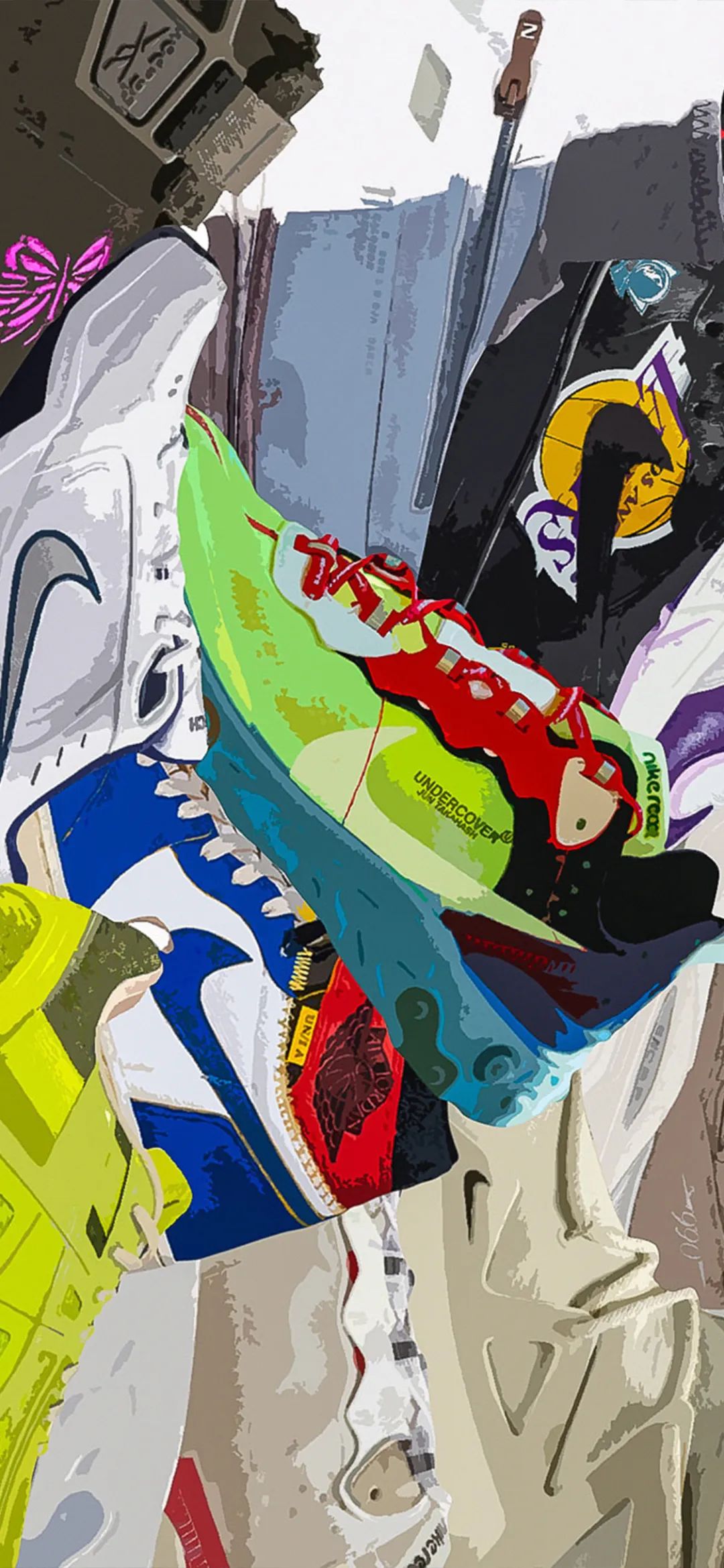 壁池油画风球鞋