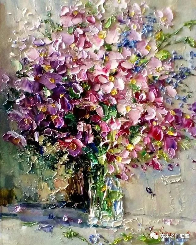 油画刮刀艺术分享刮刀代替画笔绘画油画作品意境美真实呈现