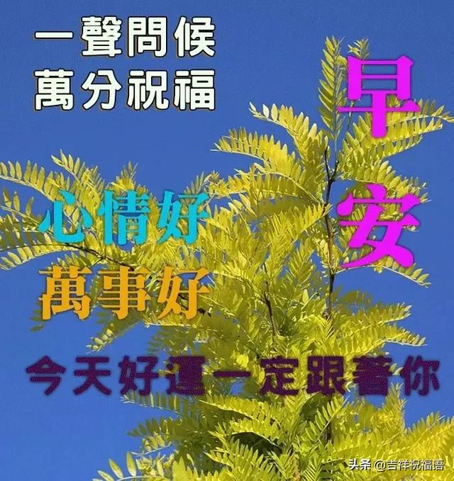 非常好看的清晨早上好帶字祝福圖片早上好問候表情圖片祝福語