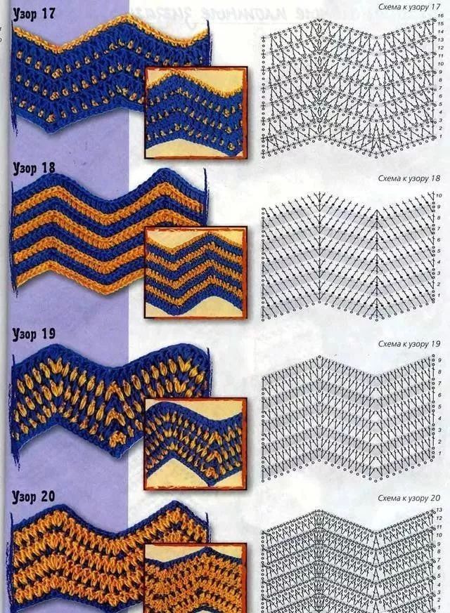 42款钩针波浪编织花样,让你钩到手抽筋!_图案