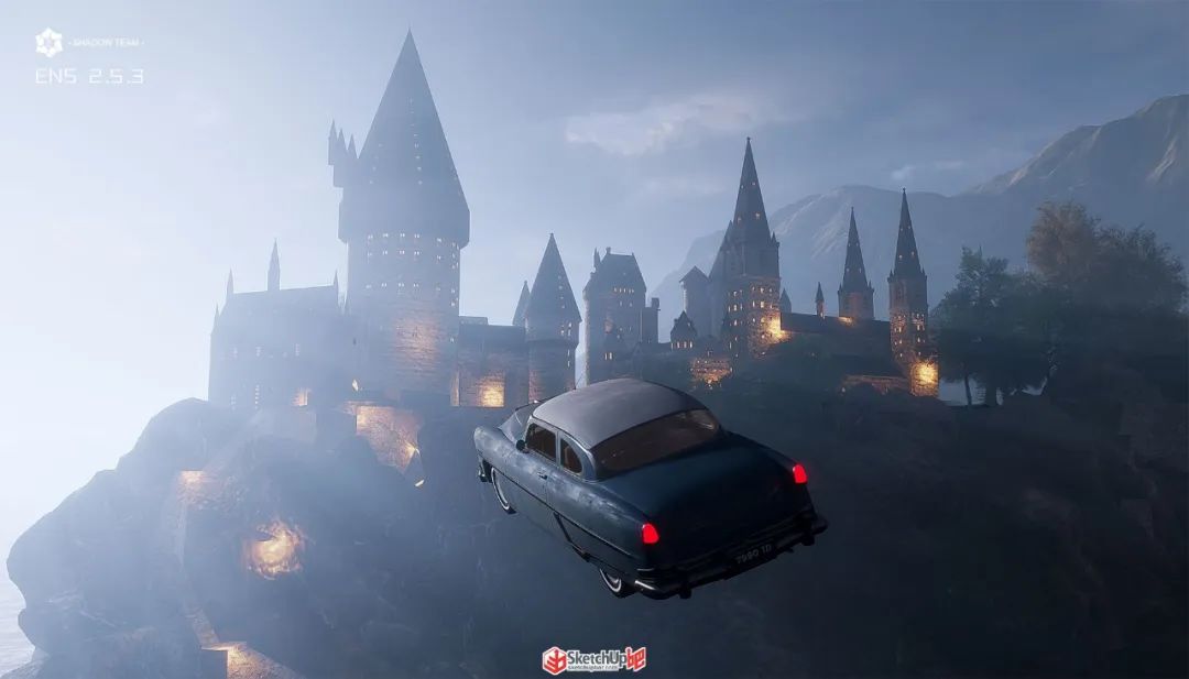 哈利波特霍格沃兹学院配上魔法系渲染有内味了