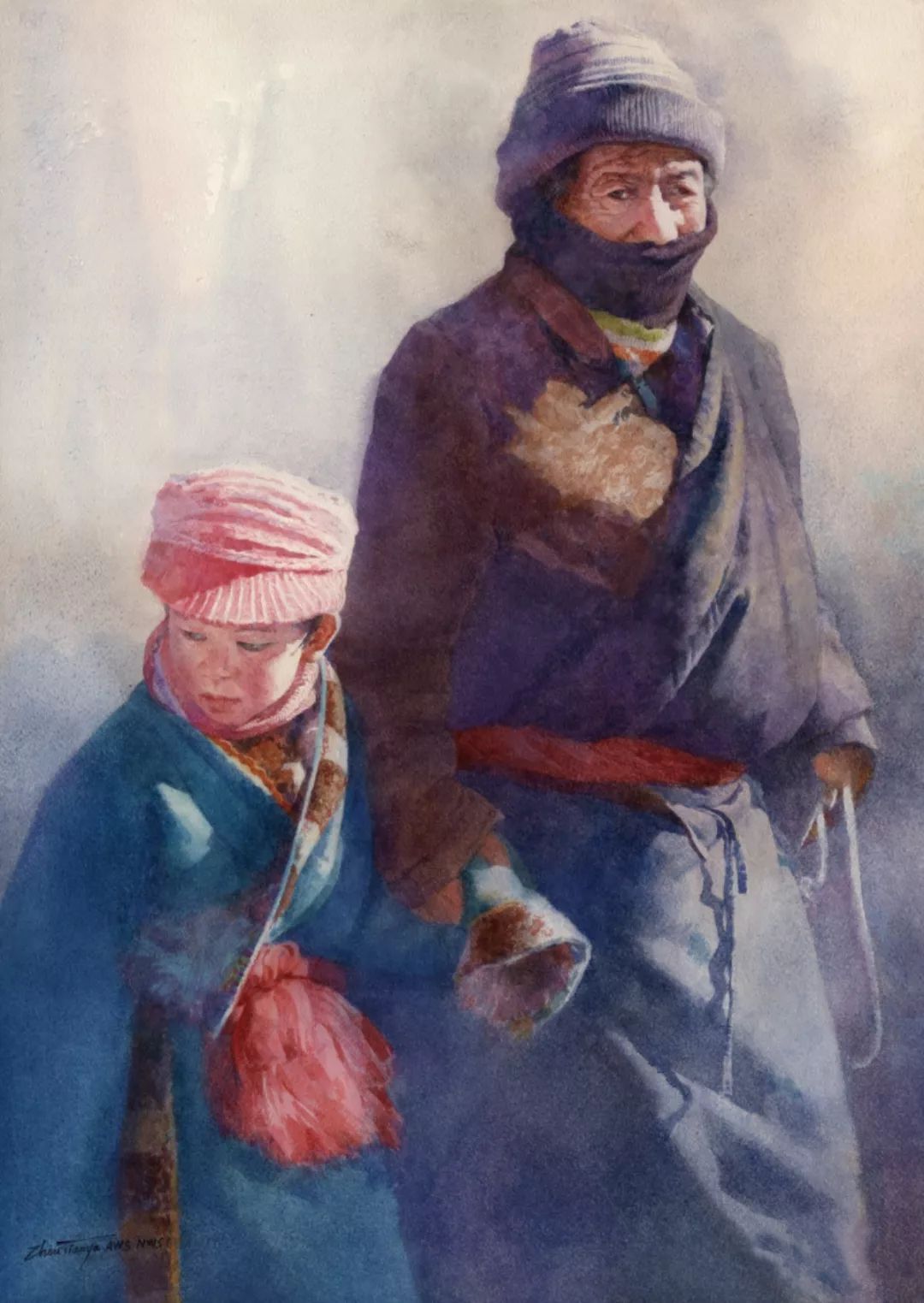 笔下的人物画精彩至极,这才是真正的中国水彩!_油画