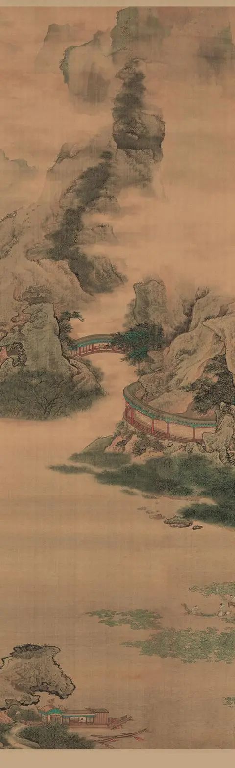 画家用唐朝诗人杜牧《阿房宫赋》文意,拟写阿房宫胜景.