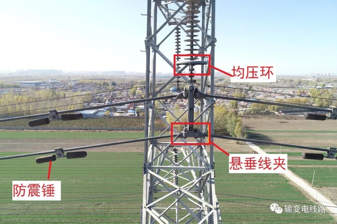 圖19 耐張型杆塔塔頭圖20 耐張絕緣子串橫擔側圖21 耐張型絕緣子導線